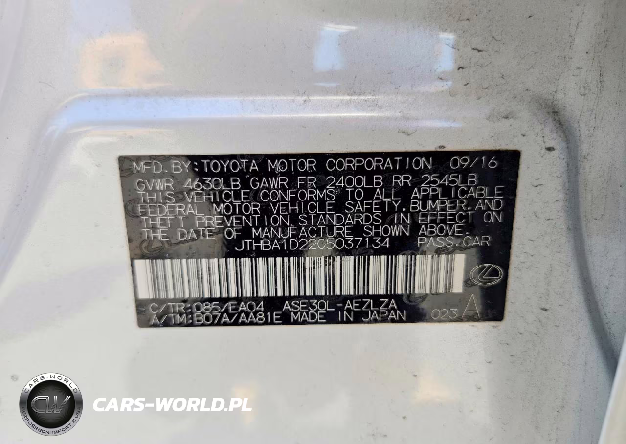 2016 Lexus Is 200T VIN:JTHBA1D22G5037134 - 13