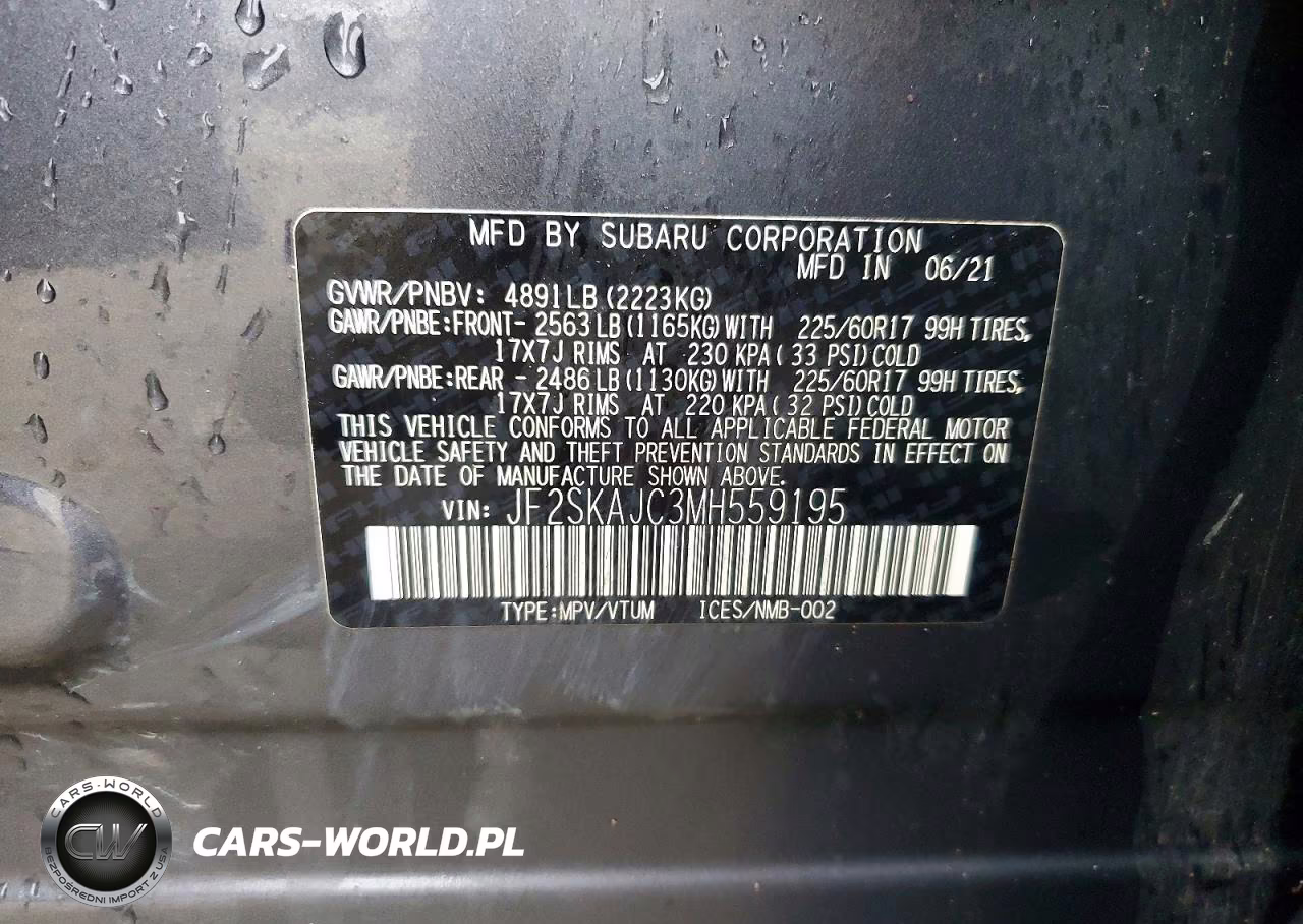 2021 Subaru Forester Premium VIN:JF2SKAJC3MH559195 - 14
