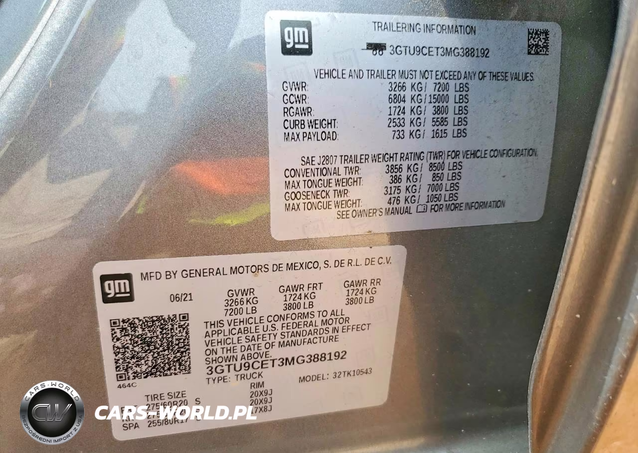 2021 GMC Siera15002Wd VIN:3GTU9CET3MG388192 - 12