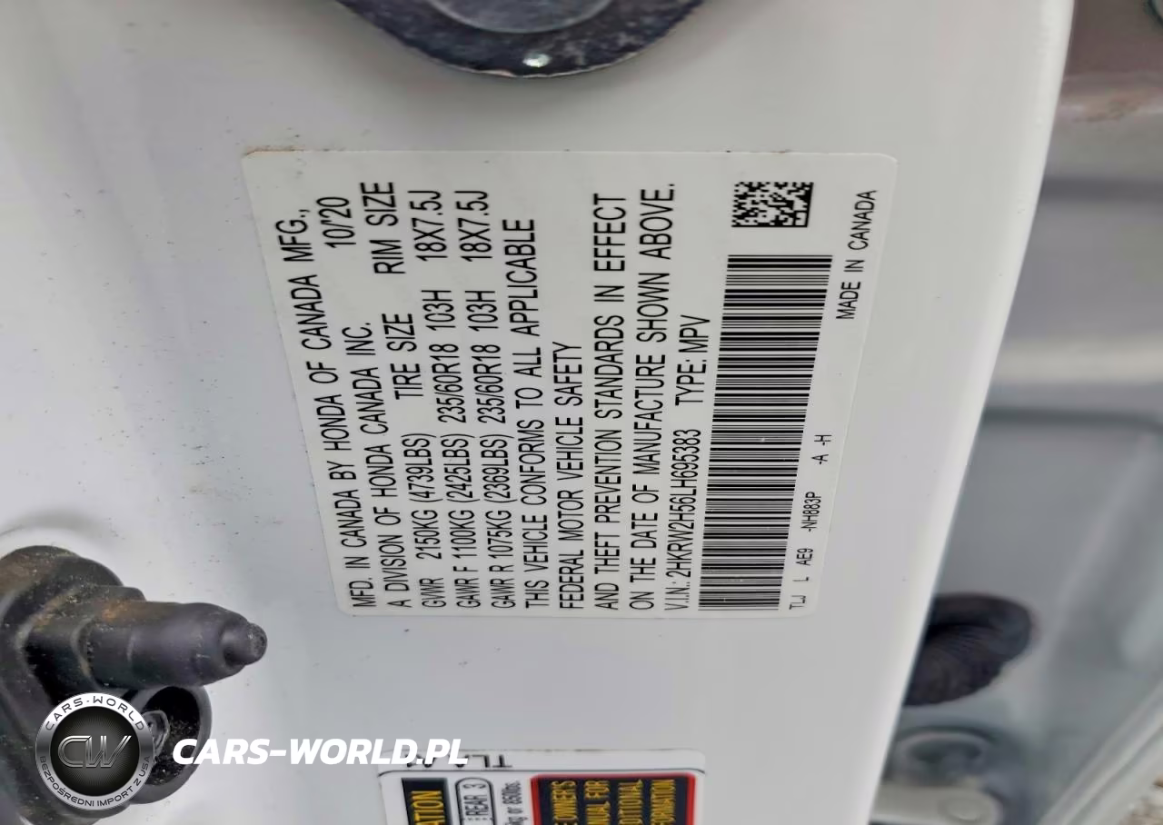 2020 Honda Cr-V Ex VIN:2HKRW2H56LH695383 - 14