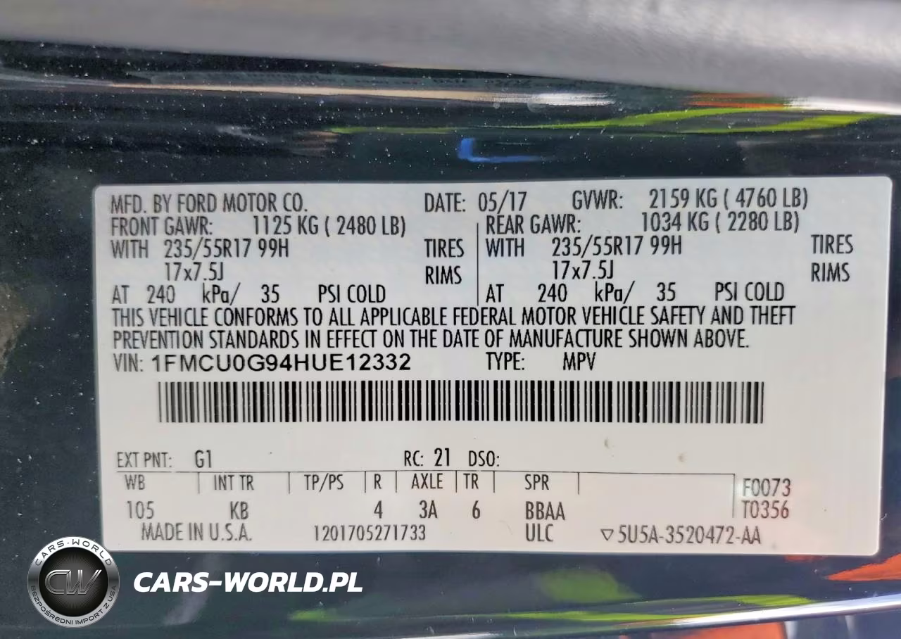 2017 Ford Escape Se VIN:1FMCU0G94HUE12332 - 13
