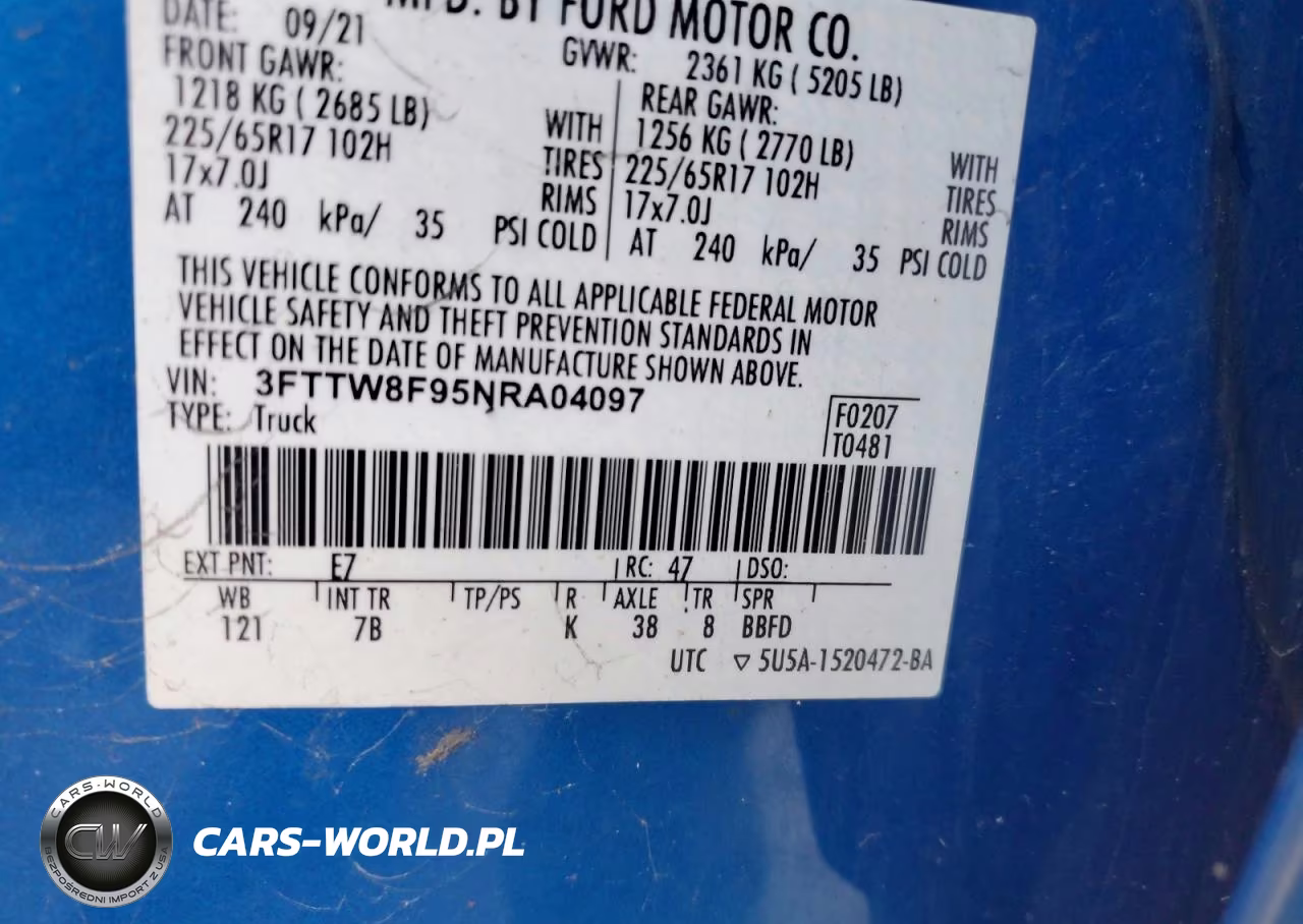 2022 Ford Maverick Xl VIN:3FTTW8F95NRA04097 - 12