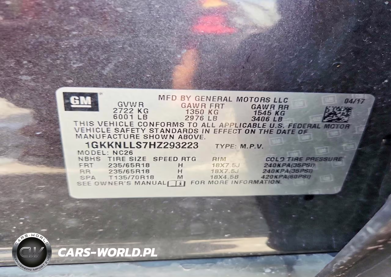 2017 GMC Acadia Sle VIN:1GKKNLLS7HZ293223 - 13