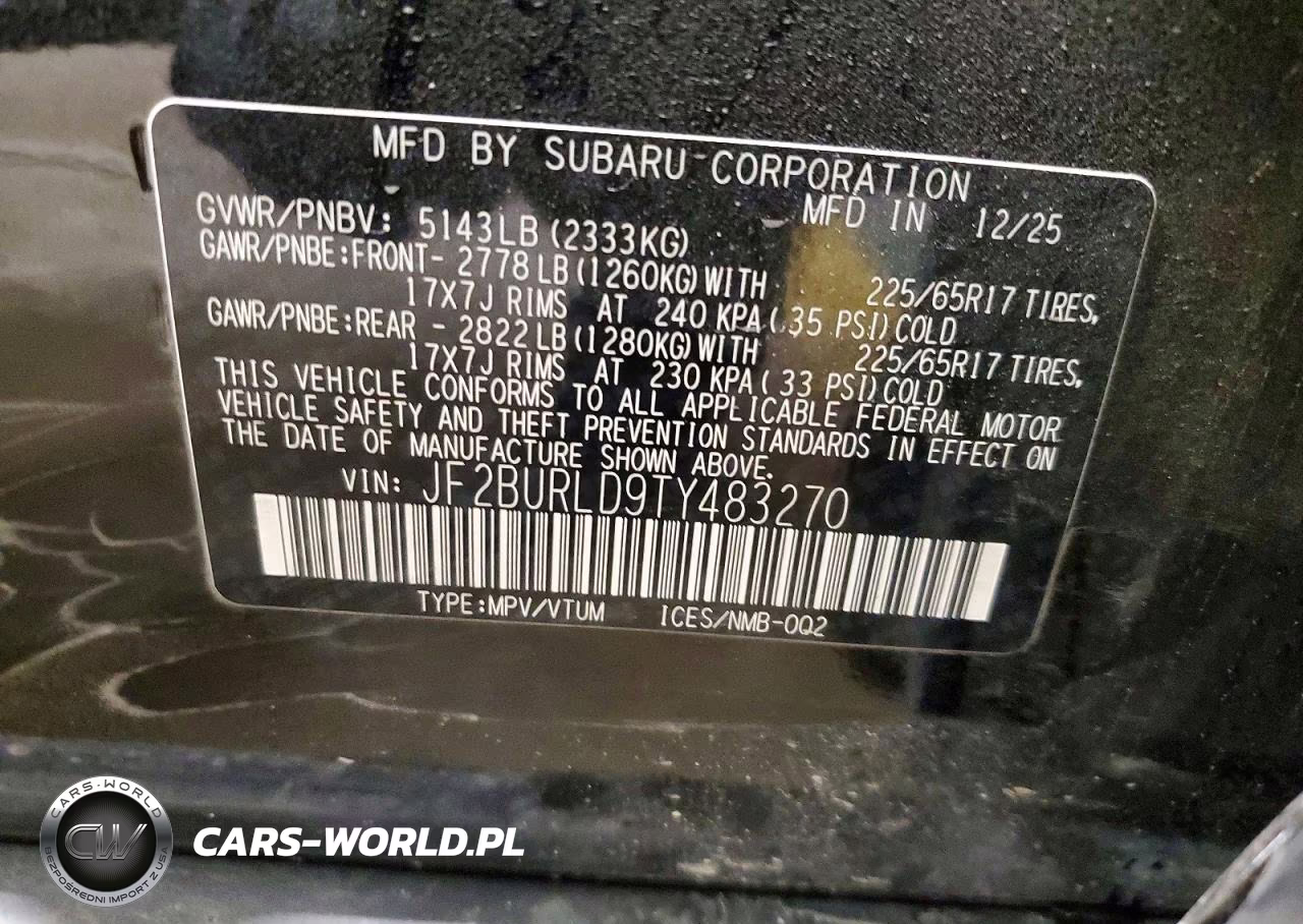 2026 Subaru Outback Wilderness VIN:JF2BURLD9TY483270 - 13