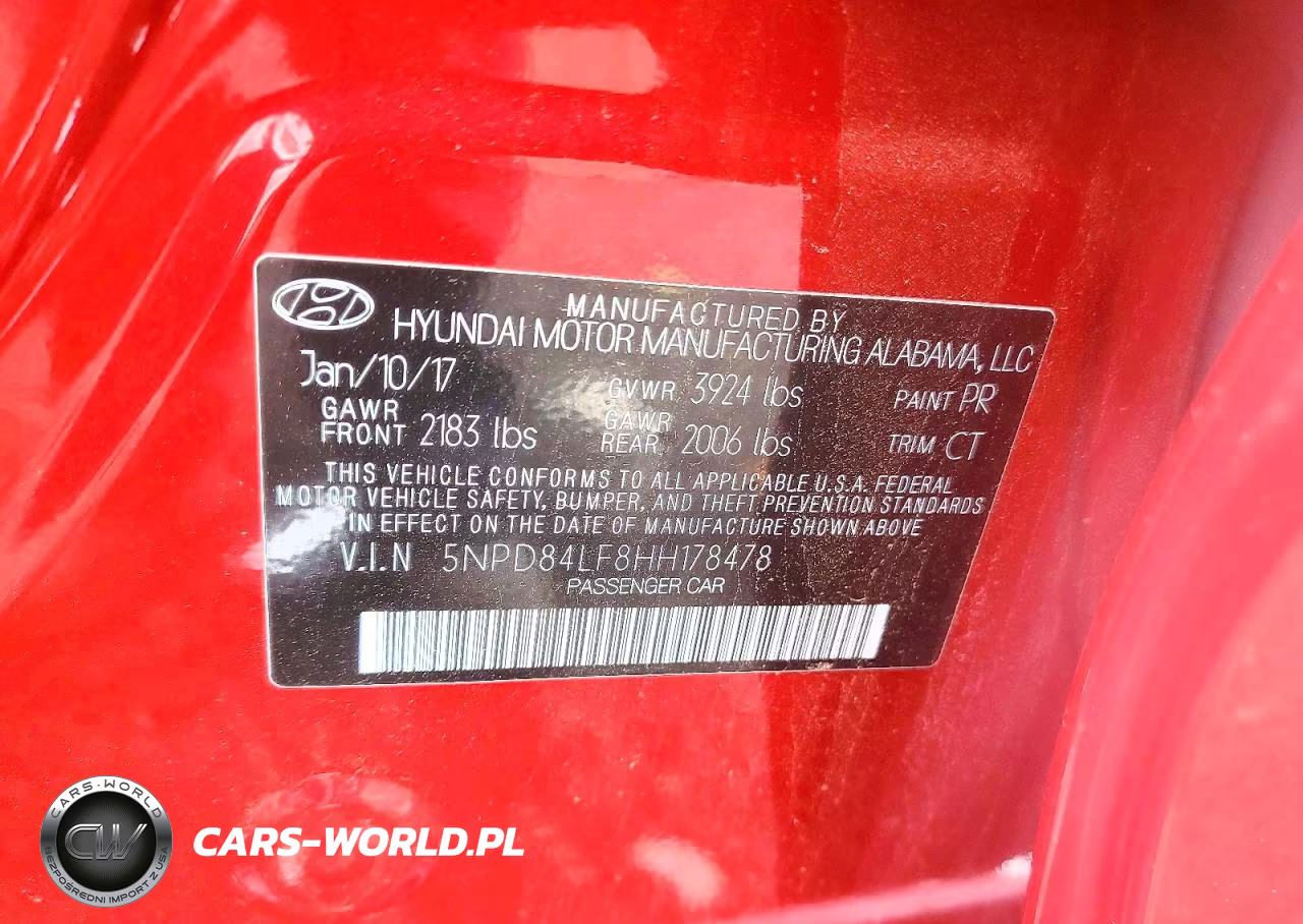 2017 Hyundai Elantra Limited VIN:5NPD84LF8HH178478 - 12