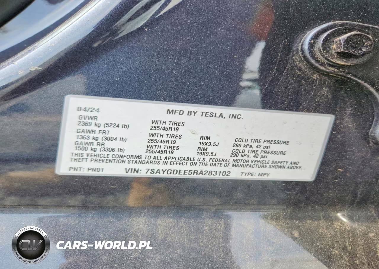 2024 Tesla Model Y VIN:7SAYGDEE5RA283102 - 12