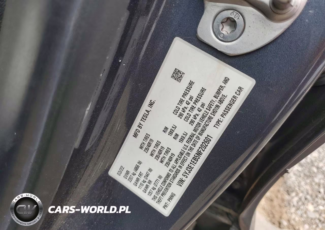 2022 Tesla Model 3 VIN:5YJ3E1EB5NF202601 - 12