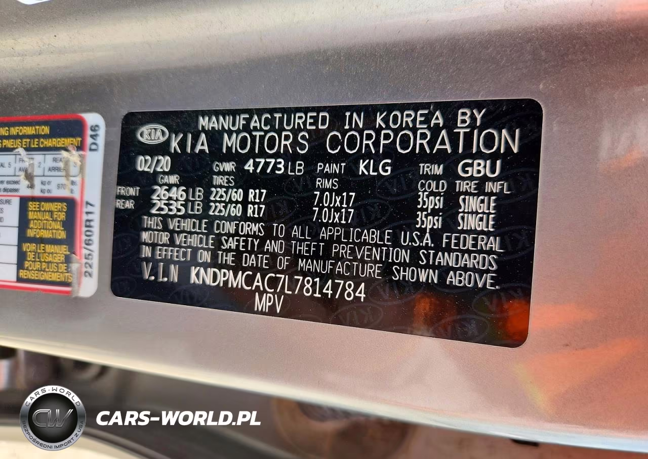 2020 Kia Sportage Lx VIN:KNDPMCAC7L7814784 - 13