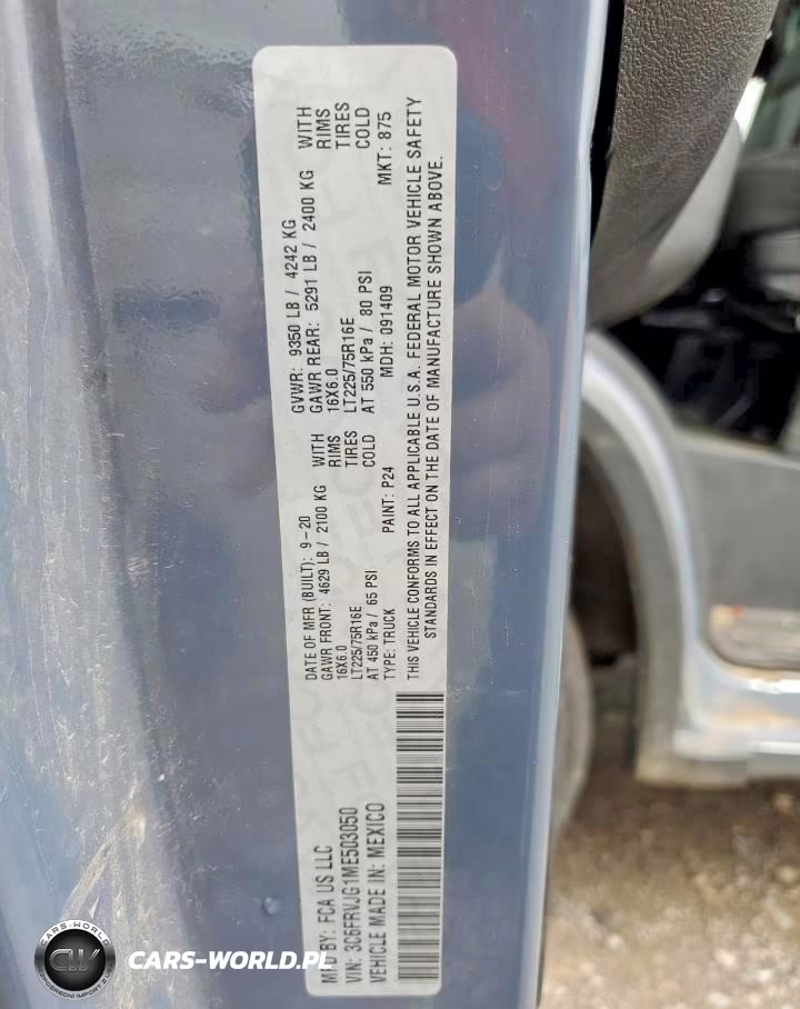 2021 Ram Promaster 3500 3500 High VIN:3C6FRVJG1ME503050 - 14