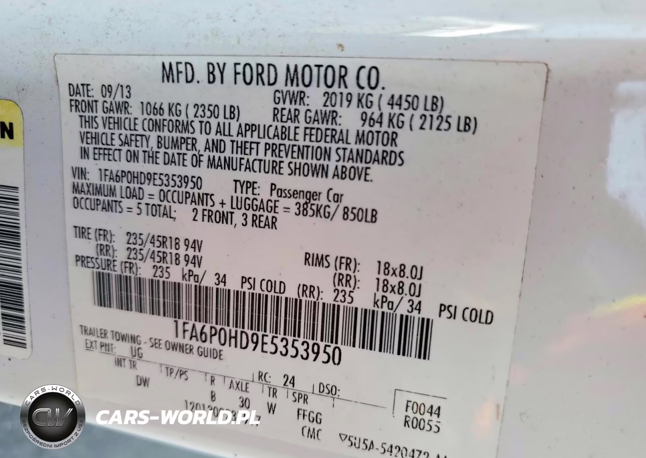 2014 Ford Fusion Se VIN:1FA6P0HD9E5353950 - 12