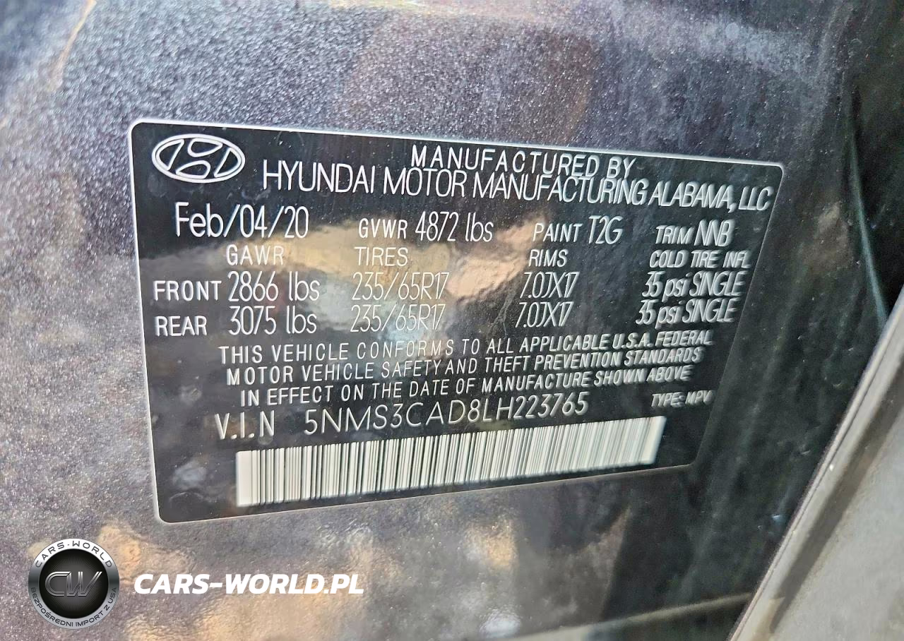2020 Hyundai Santa Fe Sel VIN:5NMS3CAD8LH223765 - 13
