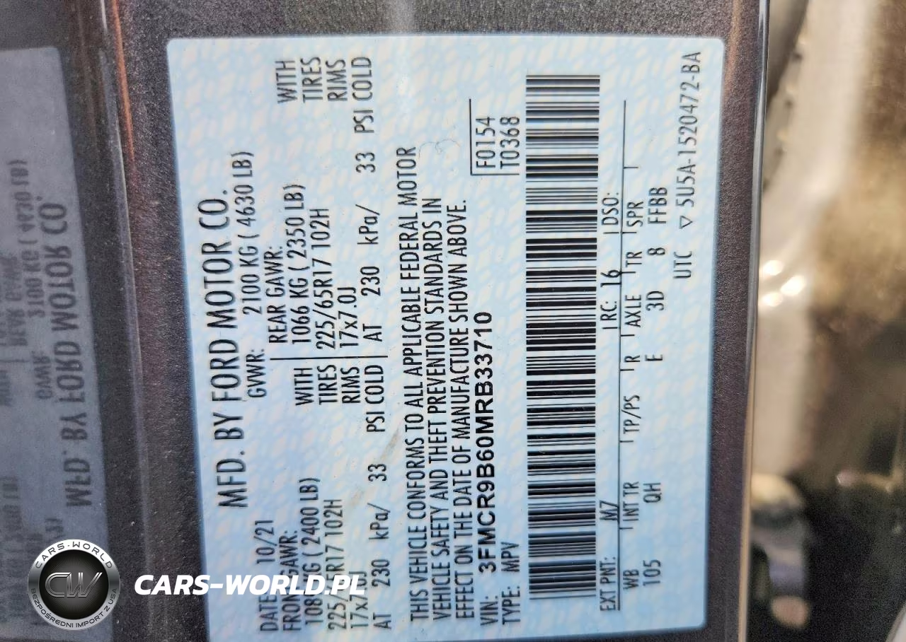 2021 Ford Bronco Sport Big Bend VIN:3FMCR9B60MRB33710 - 13