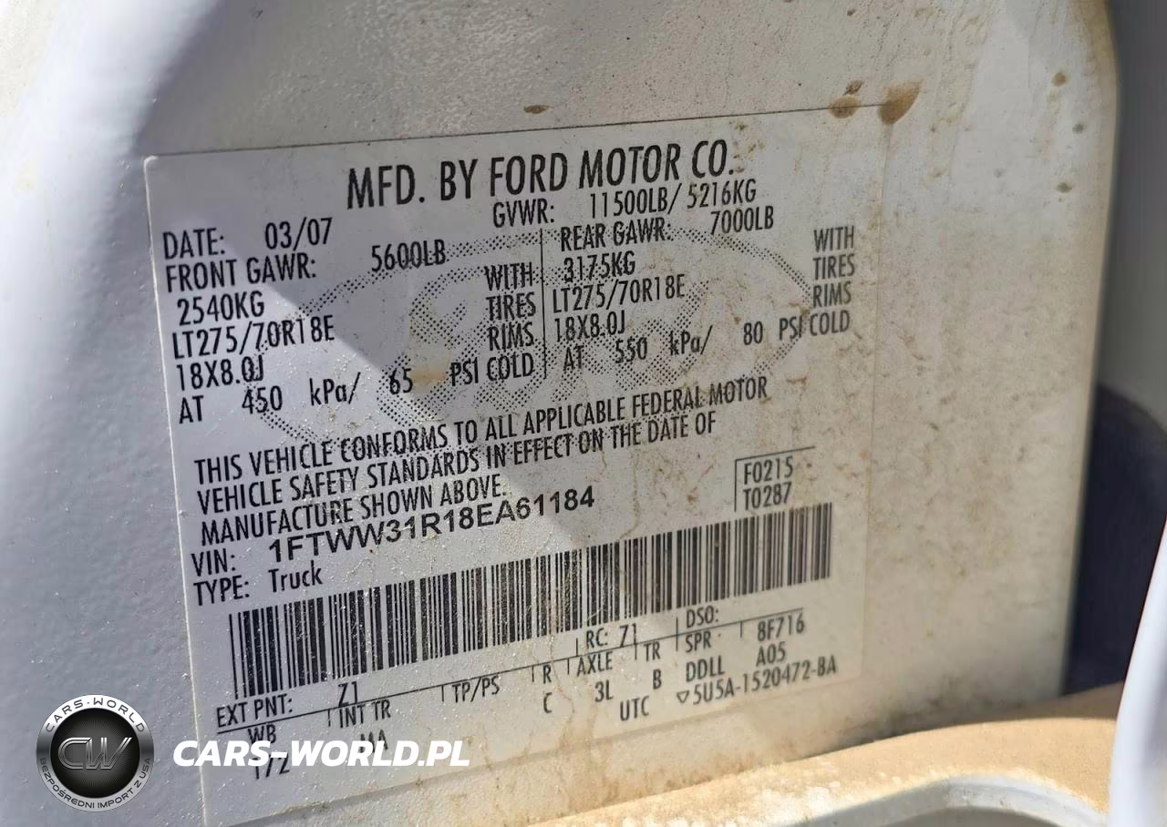 2008 Ford F350 Srw Super Duty VIN:1FTWW31R18EA61184 - 10