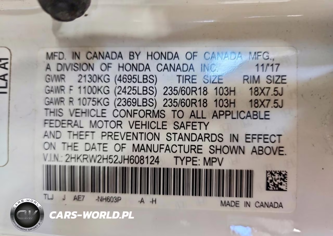 2018 Honda Cr-V Ex VIN:2HKRW2H52JH608124 - 14