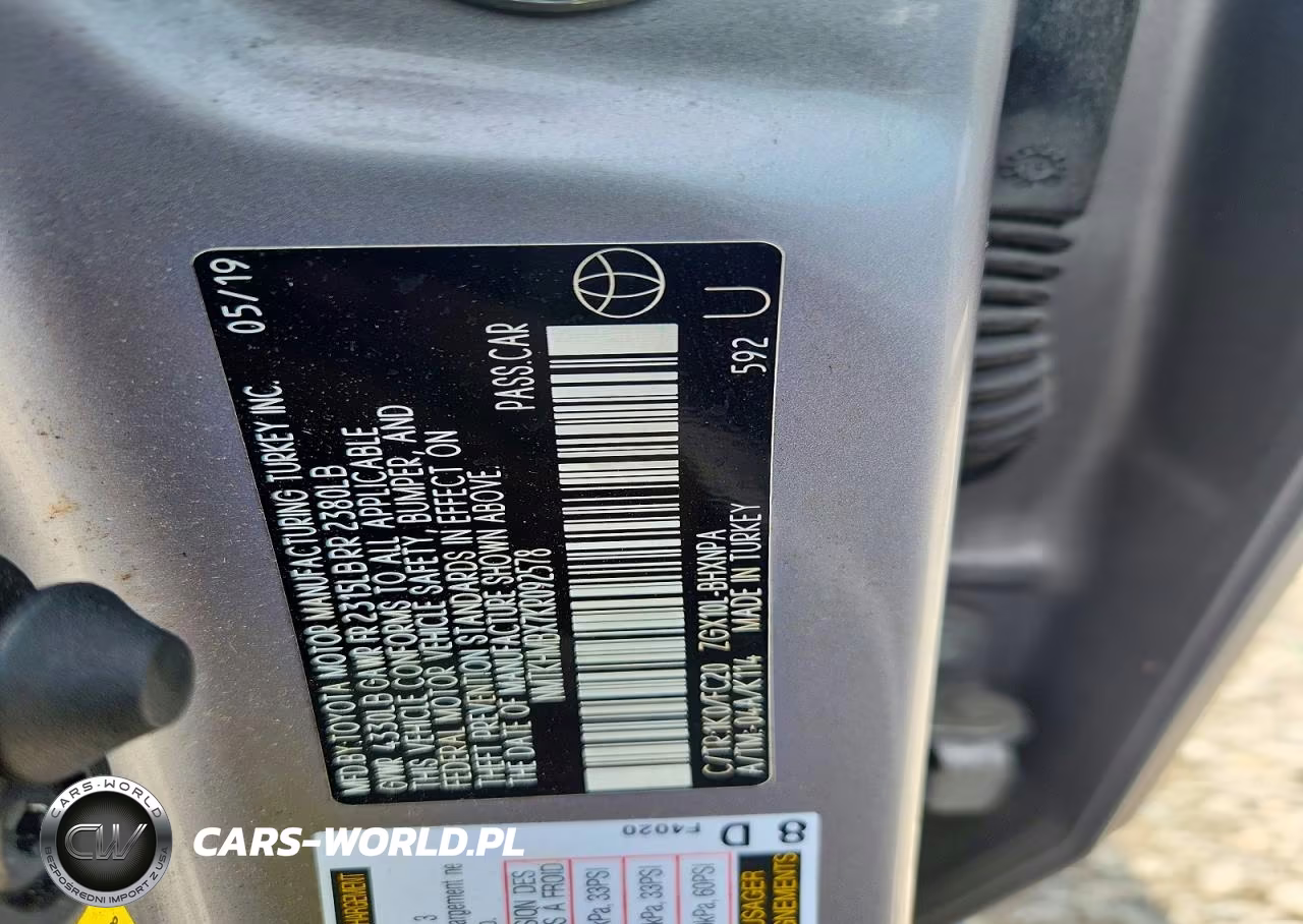2019 Toyota C-Hr Le VIN:NMTKHMBX7KR092578 - 12
