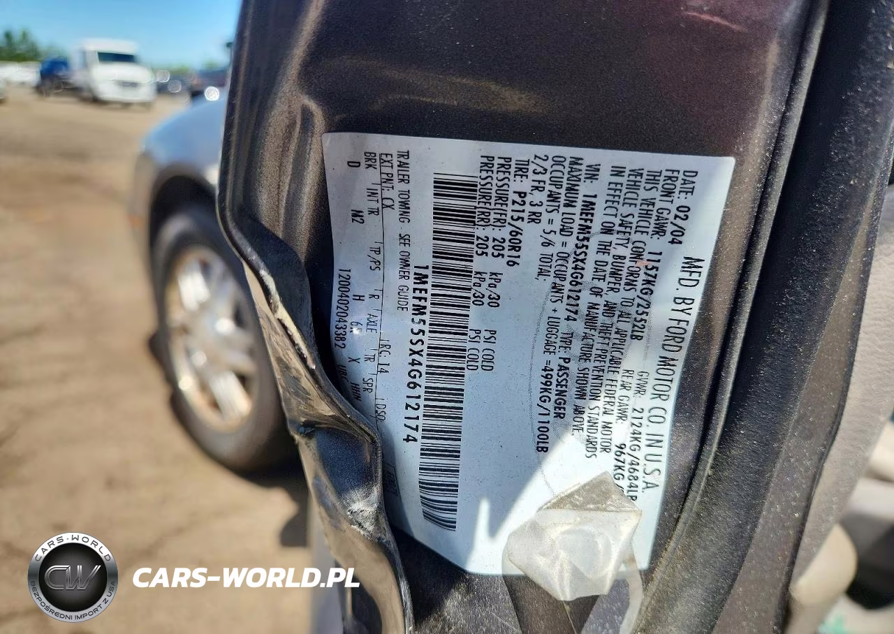 2004 Mercury Sable Ls Premium VIN:1MEFM55SX4G612174 - 12