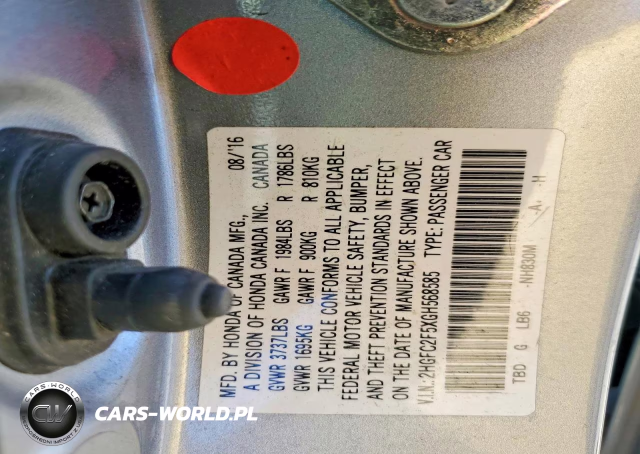 2016 Honda Civic Lx VIN:2HGFC2F5XGH568585 - 12