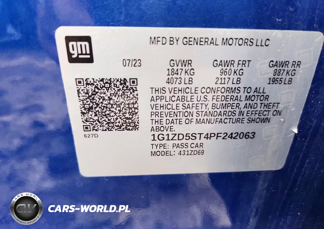 2023 Chevrolet Malibu VIN:1G1ZD5ST4PF242063 - 12