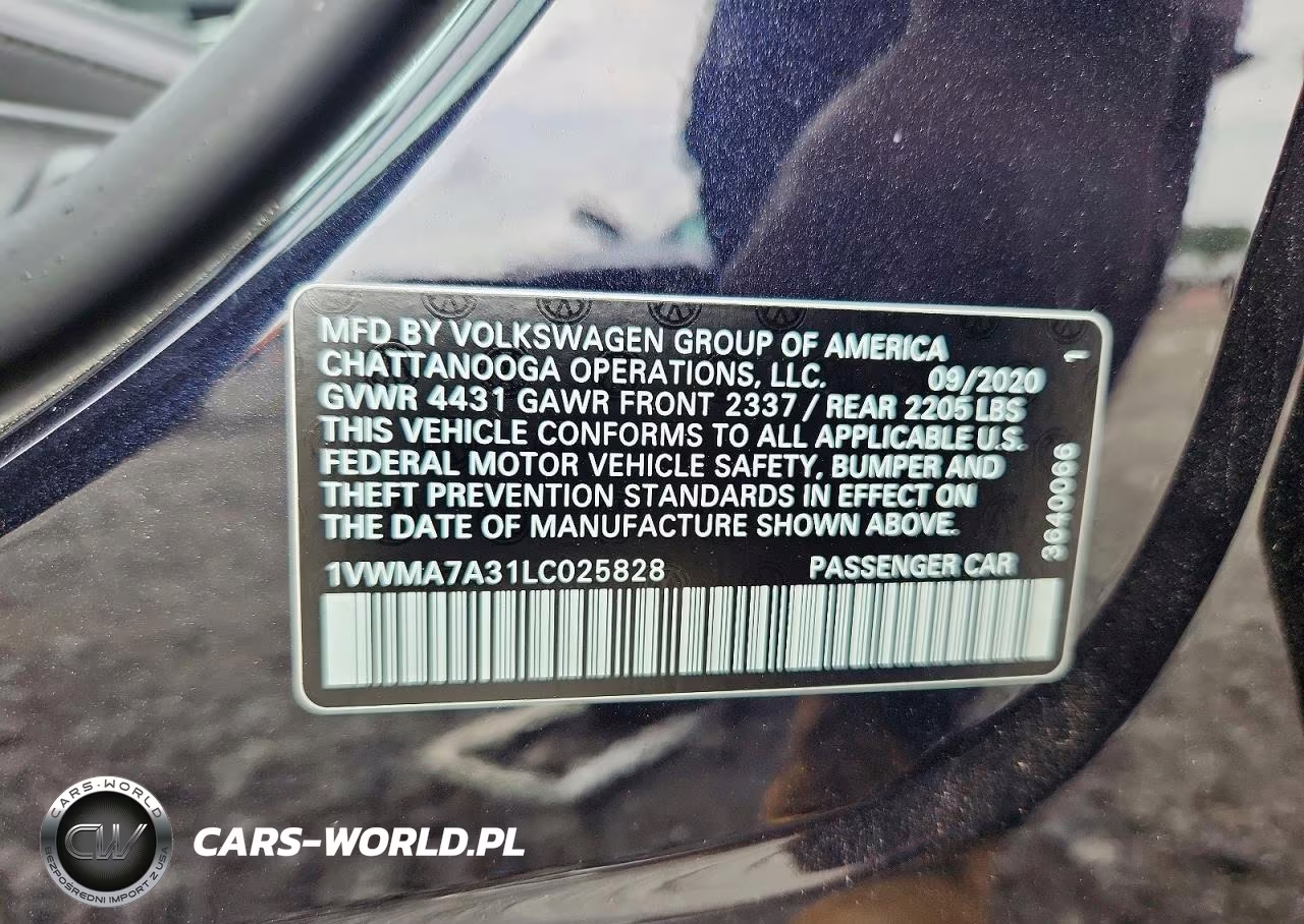 2020 Volkswagen Passat R-Line VIN:1VWMA7A31LC025828 - 12