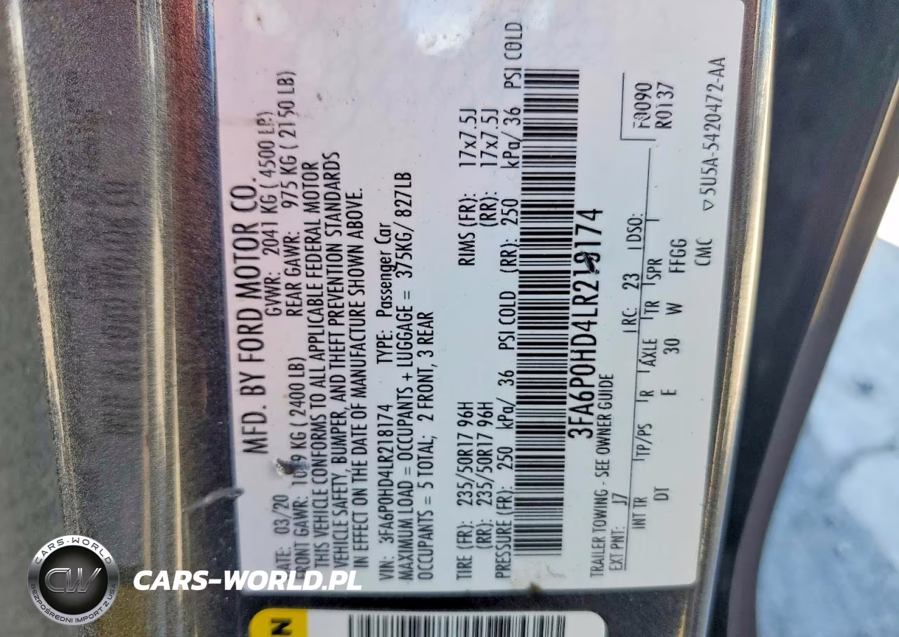 2020 Ford Fusion Se VIN:3FA6P0HD4LR218174 - 12