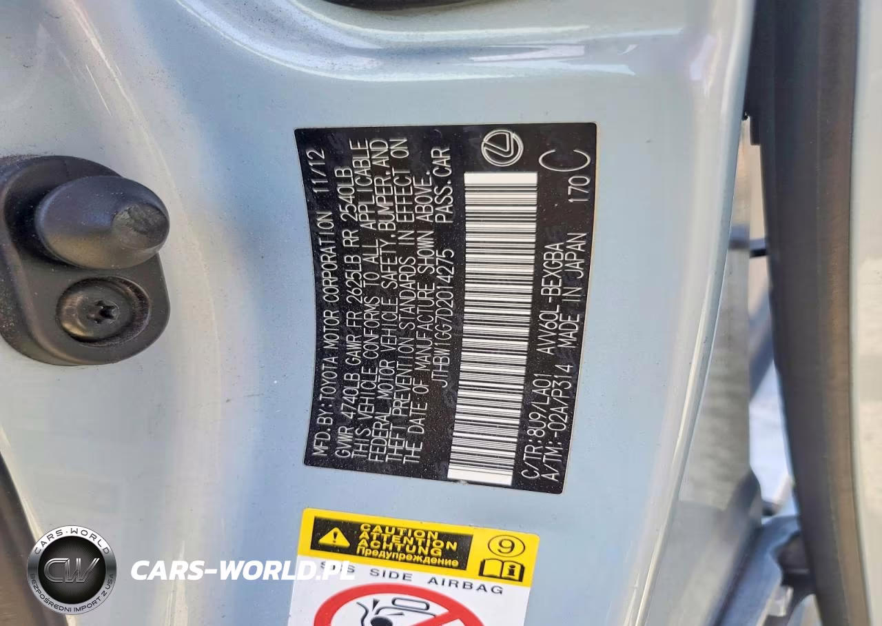 2013 Lexus Es 300H VIN:JTHBW1GG7D2014275 - 13