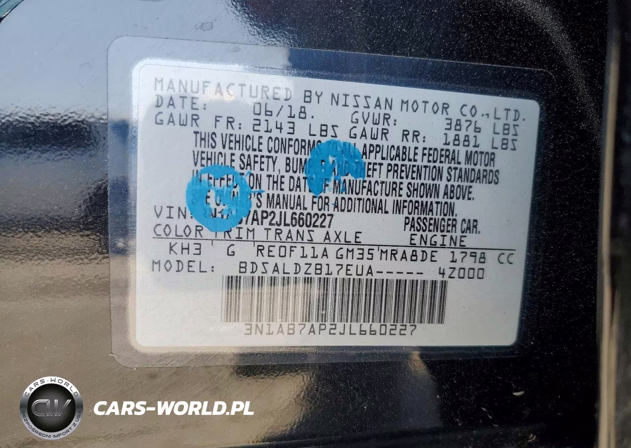 2018 Nissan Sentra Sv VIN:3N1AB7AP2JL660227 - 12