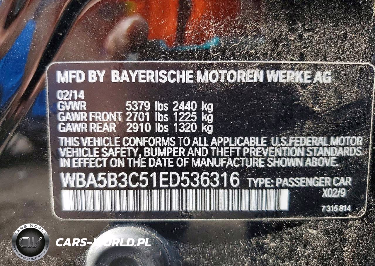 2014 BMW 535 Xi VIN:WBA5B3C51ED536316 - 12