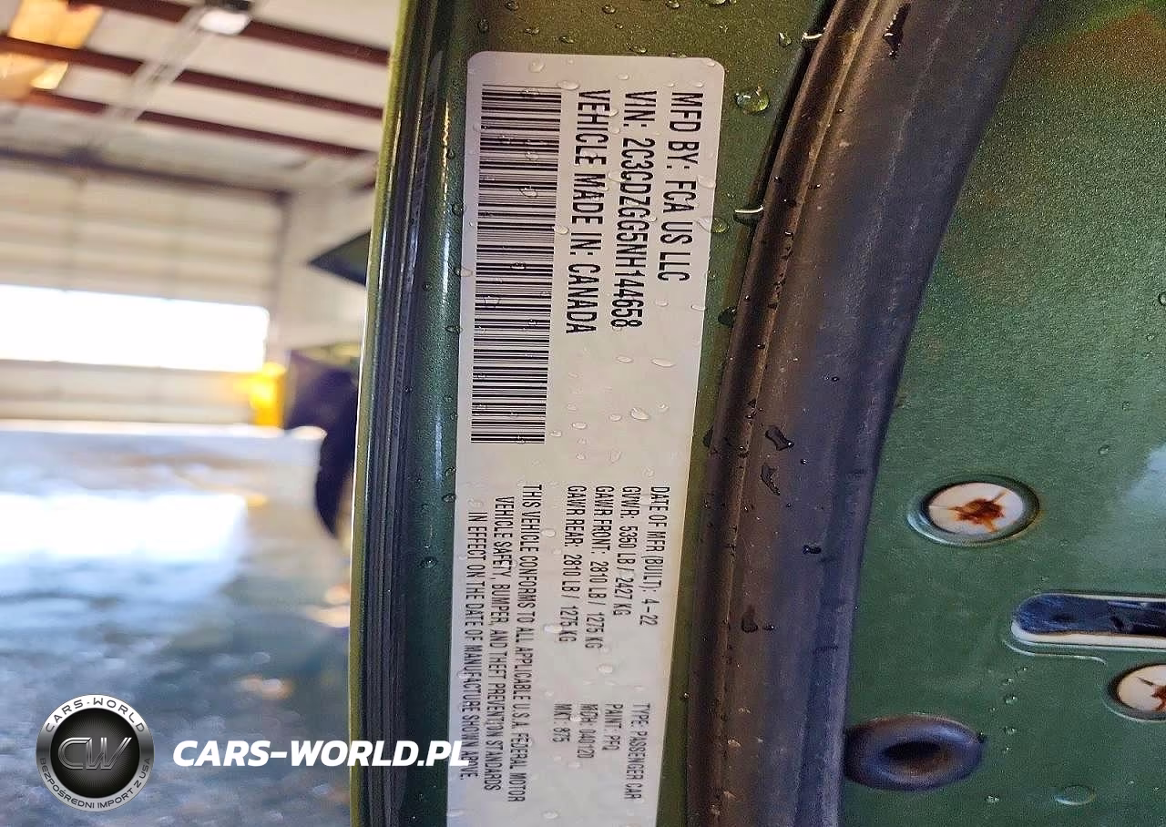 2022 Dodge Challenger Sxt VIN:2C3CDZGG5NH144658 - 12