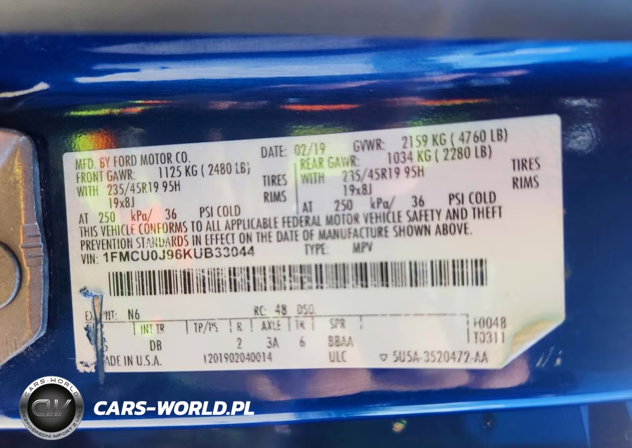 2019 Ford Escape Titanium VIN:1FMCU0J96KUB33044 - 14
