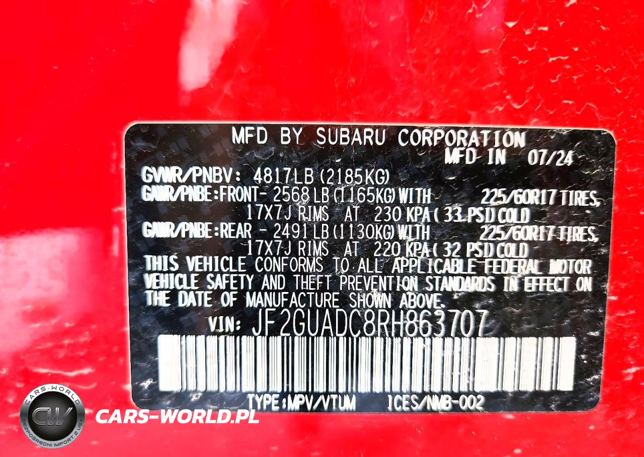 2024 Subaru Crosstrek Premium VIN:JF2GUADC8RH863707 - 12