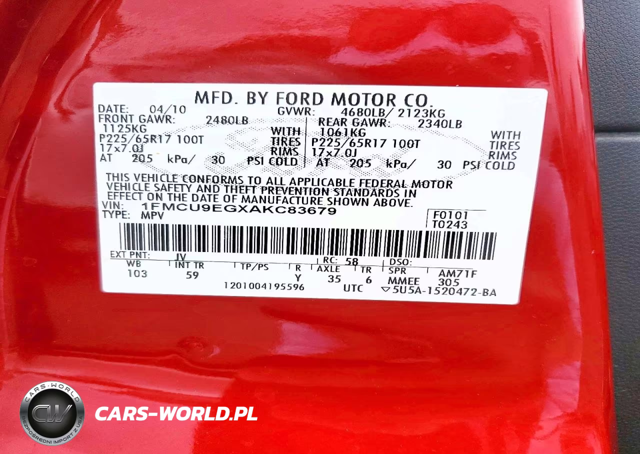 2010 Ford Escape Limited VIN:1FMCU9EGXAKC83679 - 13
