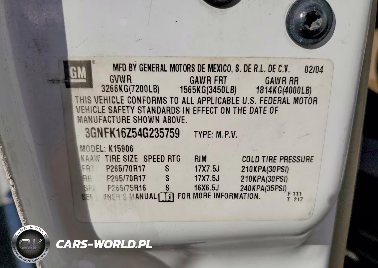 2004 Chevrolet Suburban K1500 VIN:3GNFK16Z54G235759 - 13