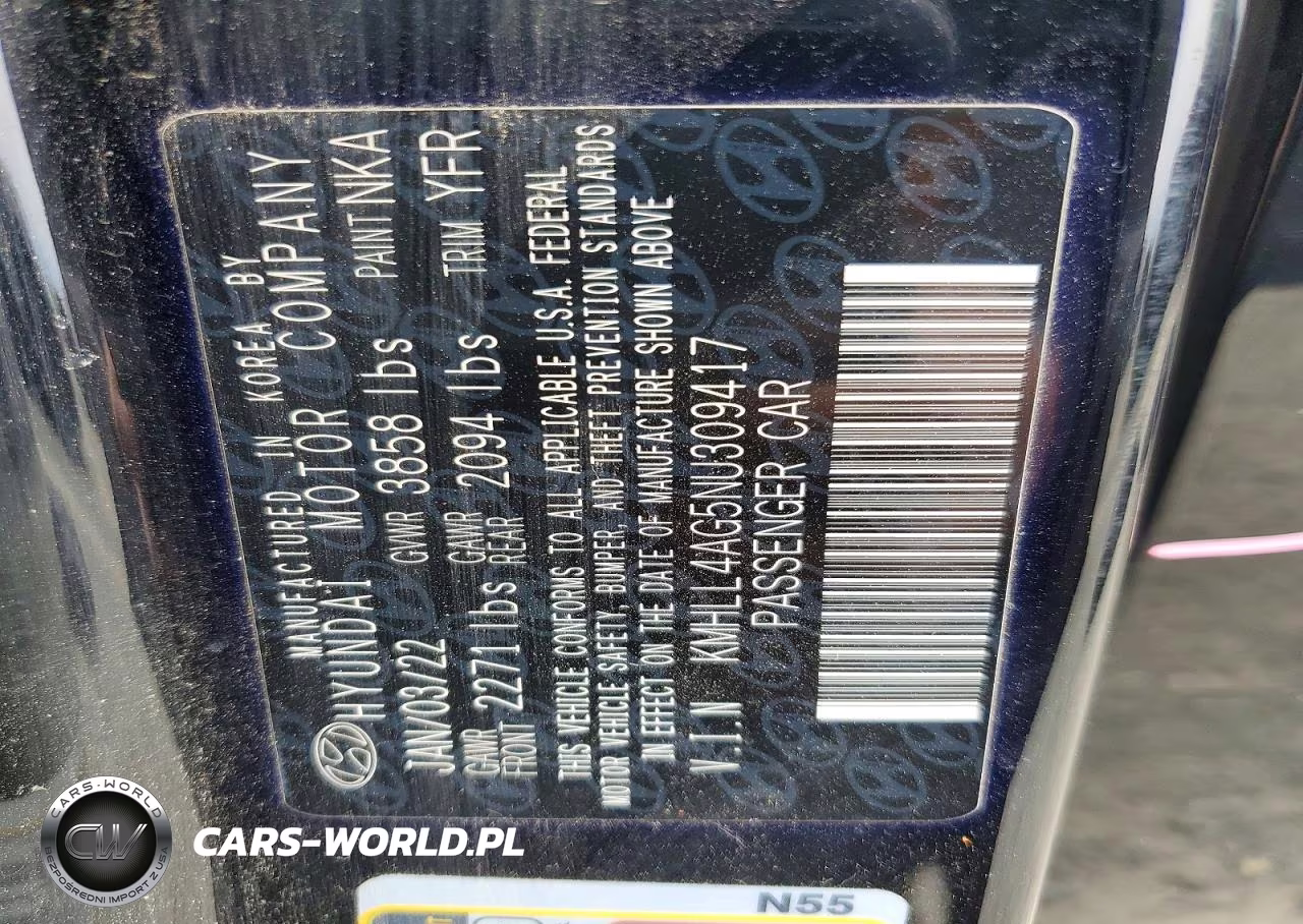 2022 Hyundai Elantra Se VIN:KMHLL4AG5NU309417 - 12