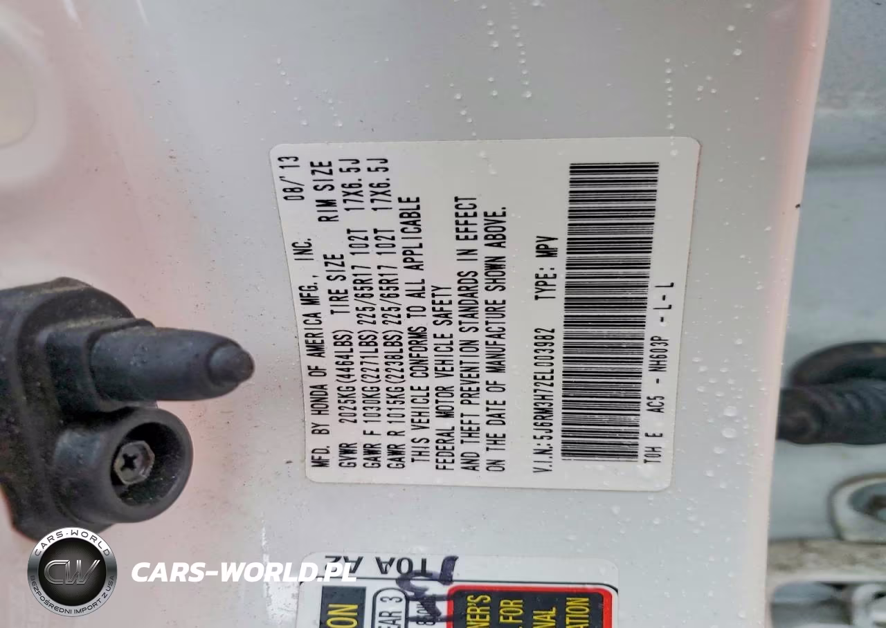 2014 Honda Cr-V Exl VIN:5J6RM3H72EL003982 - 13