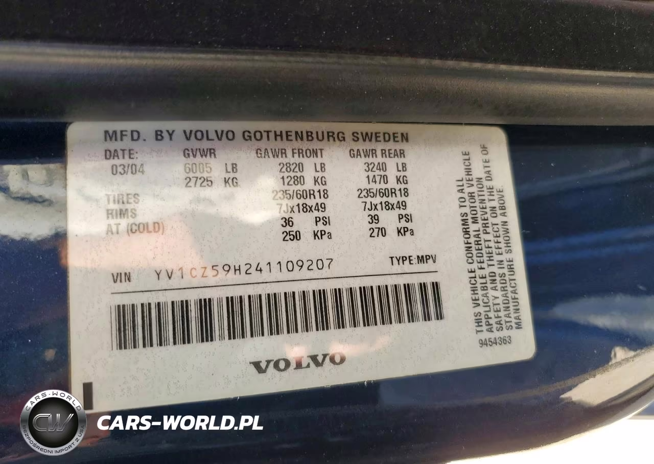 2004 Volvo Xc90 VIN:YV1CZ59H241109207 - 12