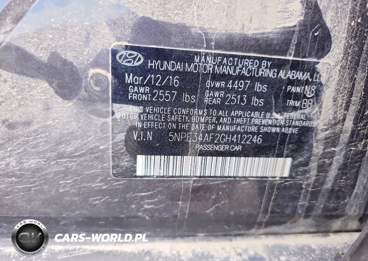 2016 Hyundai Sonata Limited VIN:5NPE34AF2GH412246 - 12