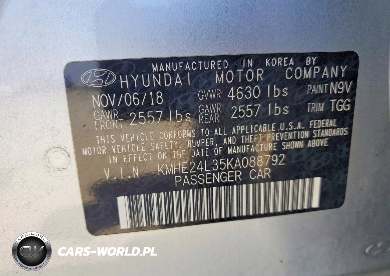 2019 Hyundai Sonata Hybrid Se VIN:KMHE24L35KA088792 - 13
