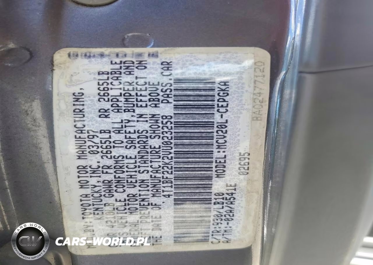 1997 Toyota Camry Xle V6 VIN:4T1BF22K2VU023258 - 13