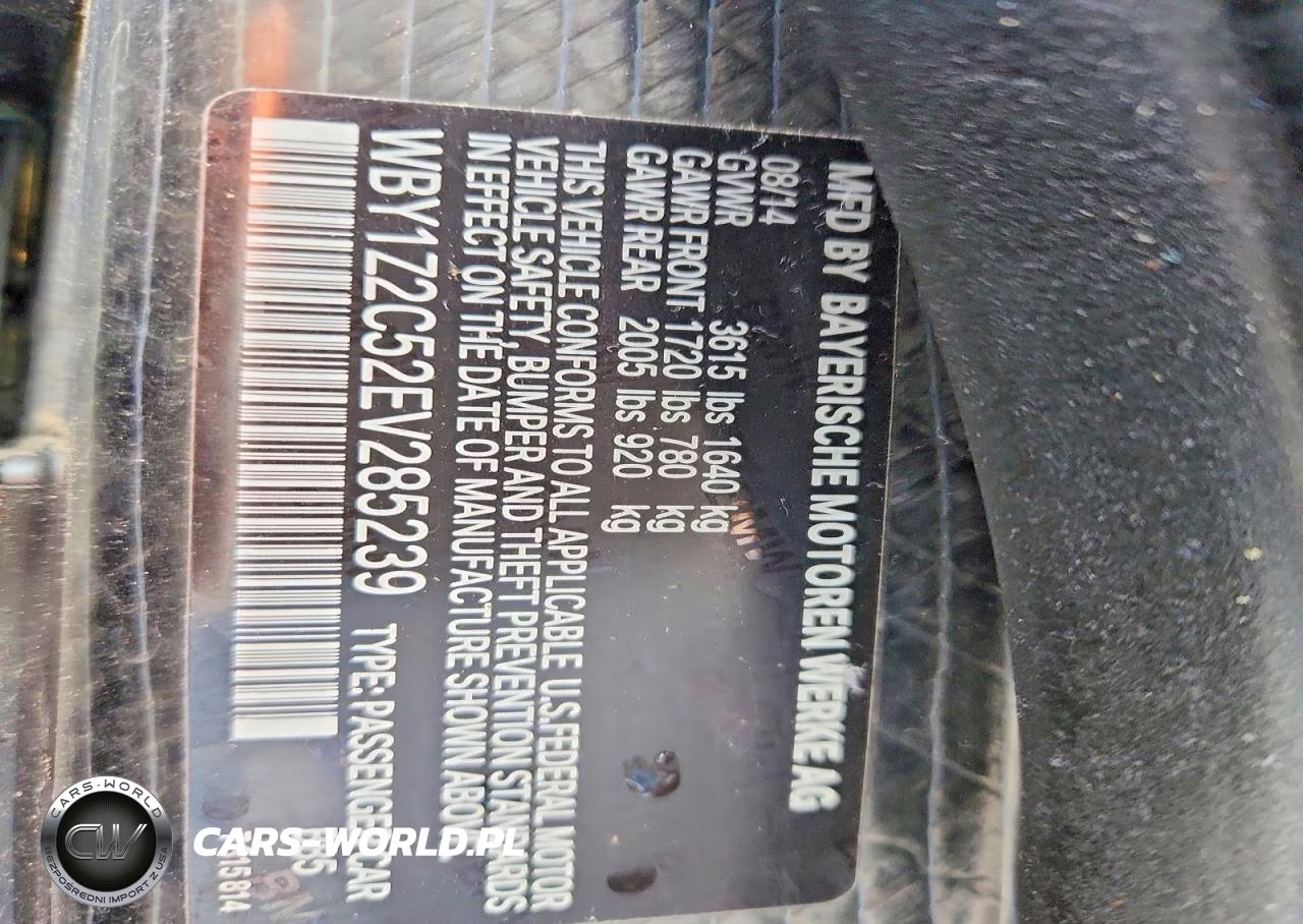 2014 BMW I3 Bev VIN:WBY1Z2C52EV285239 - 12