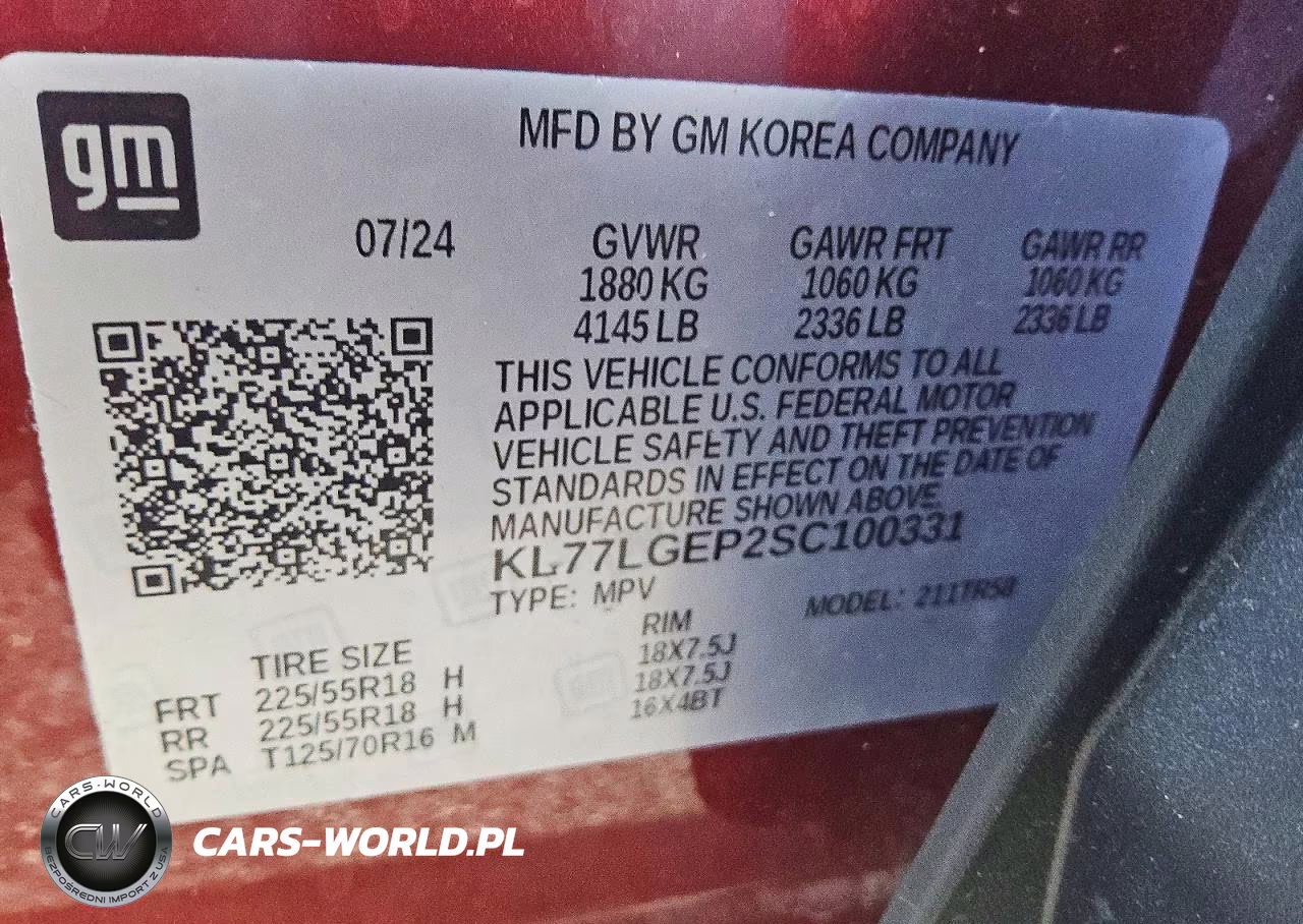 2025 Chevrolet Trax 1Rs VIN:KL77LGEP2SC100331 - 13