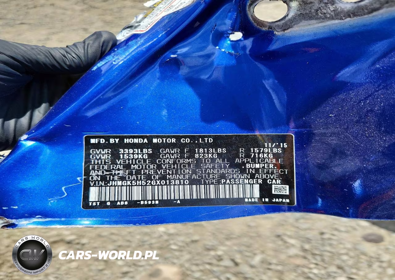 2016 Honda Fit Lx VIN:JHMGK5H52GX013810 - 13