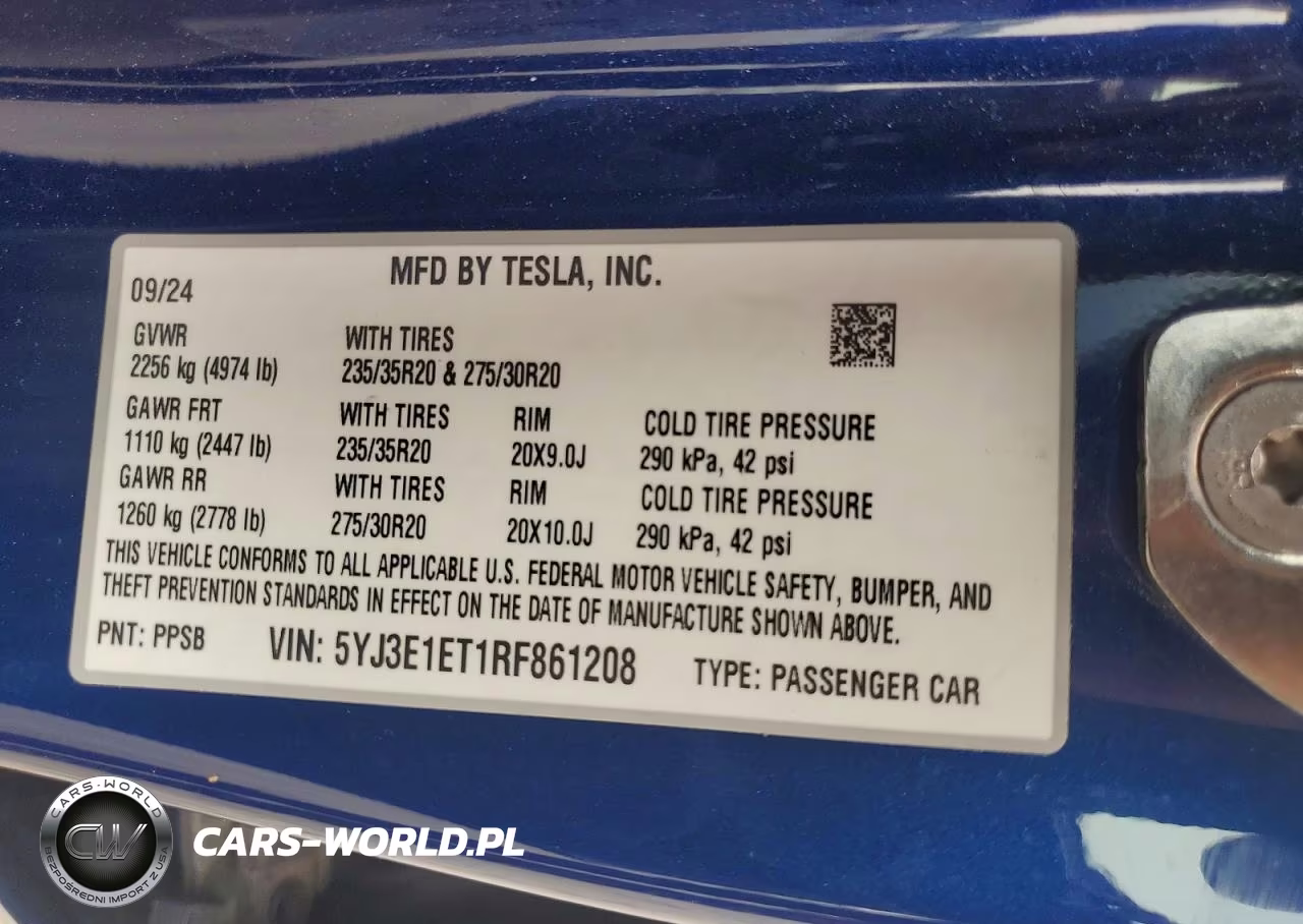 2024 Tesla Model 3 VIN:5YJ3E1ET1RF861208 - 12
