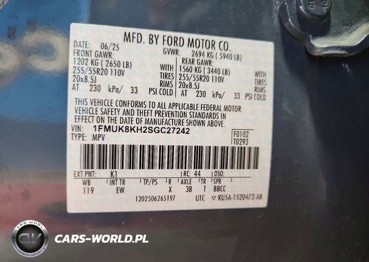 2025 Ford Explorer St-Line VIN:1FMUK8KH2SGC27242 - 13