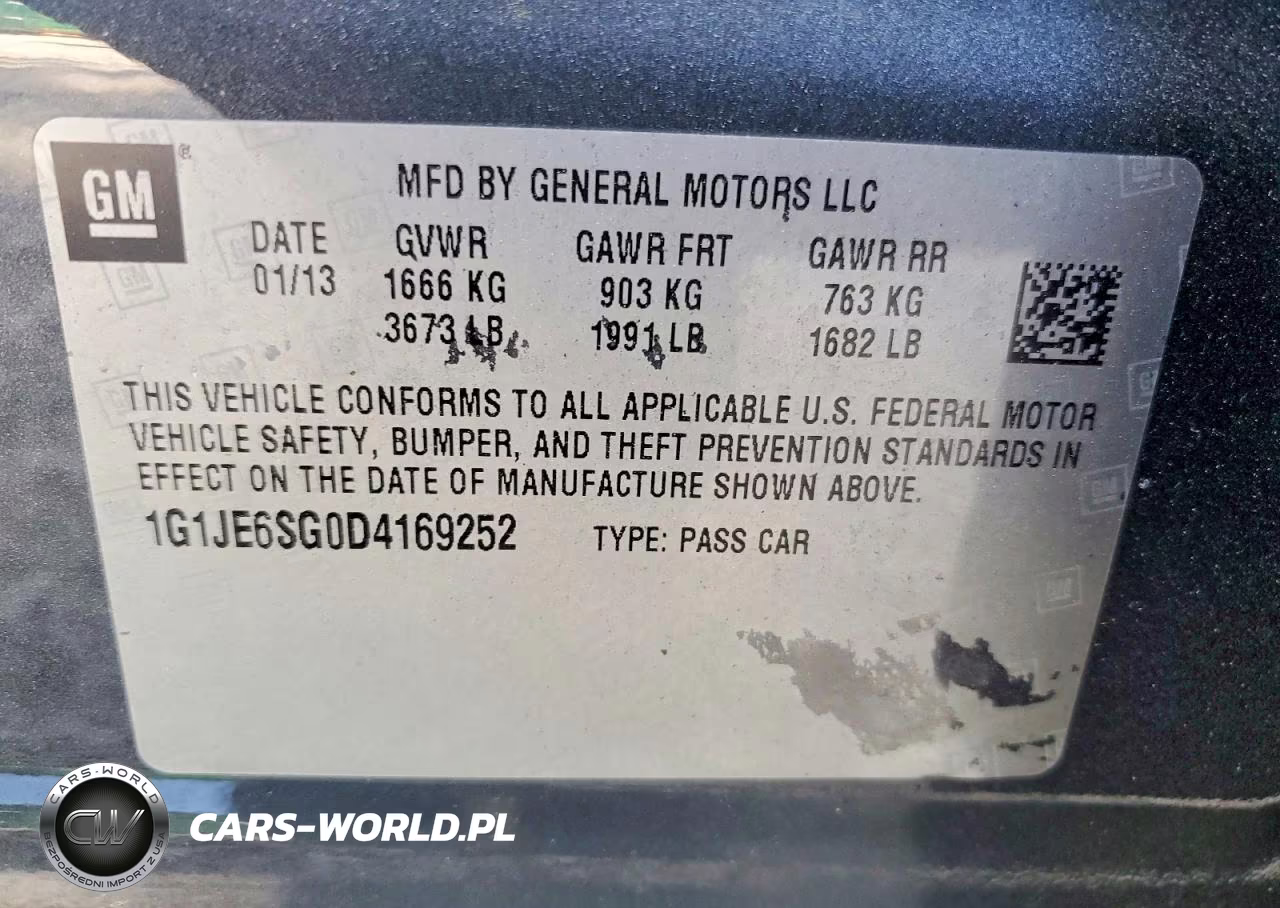2013 Chevrolet Sonic Ltz VIN:1G1JE6SG0D4169252 - 13