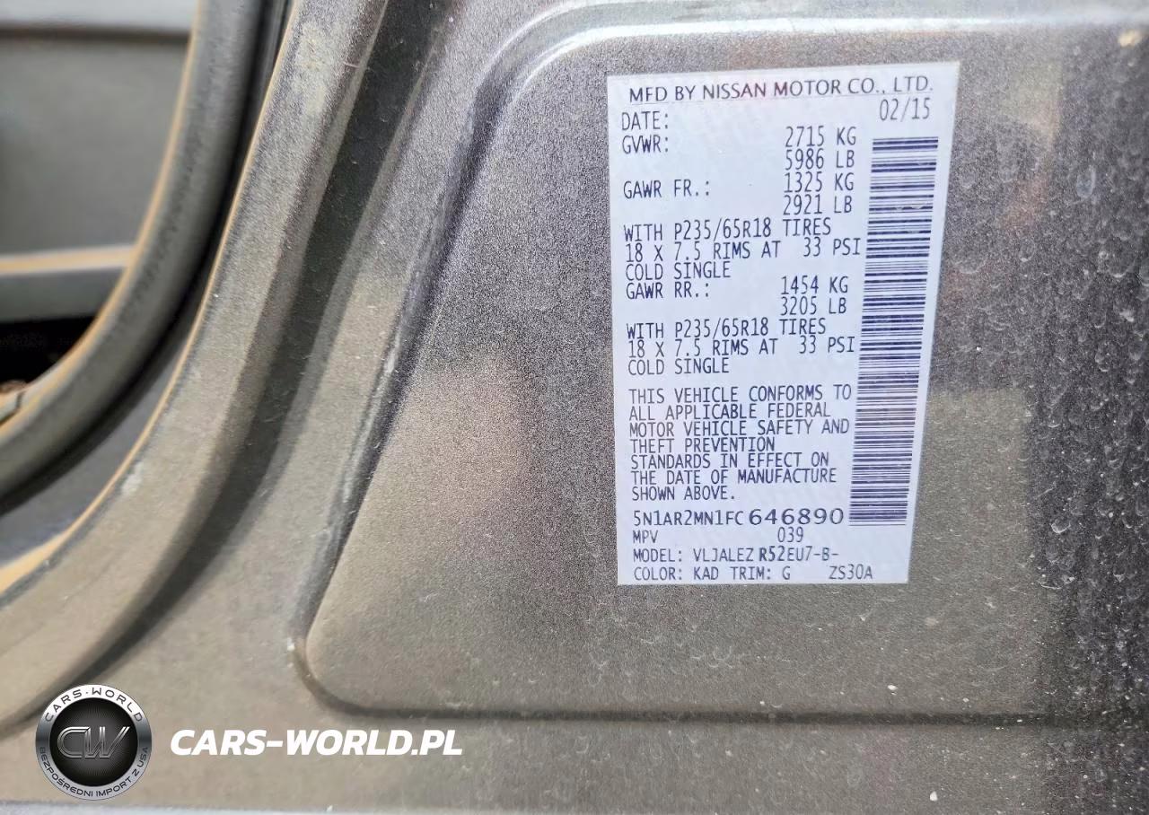 2015 Nissan Pathfinder Sv VIN:5N1AR2MN1FC646890 - 13