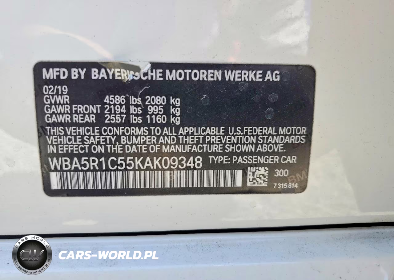 2019 BMW 330I VIN:WBA5R1C55KAK09348 - 13