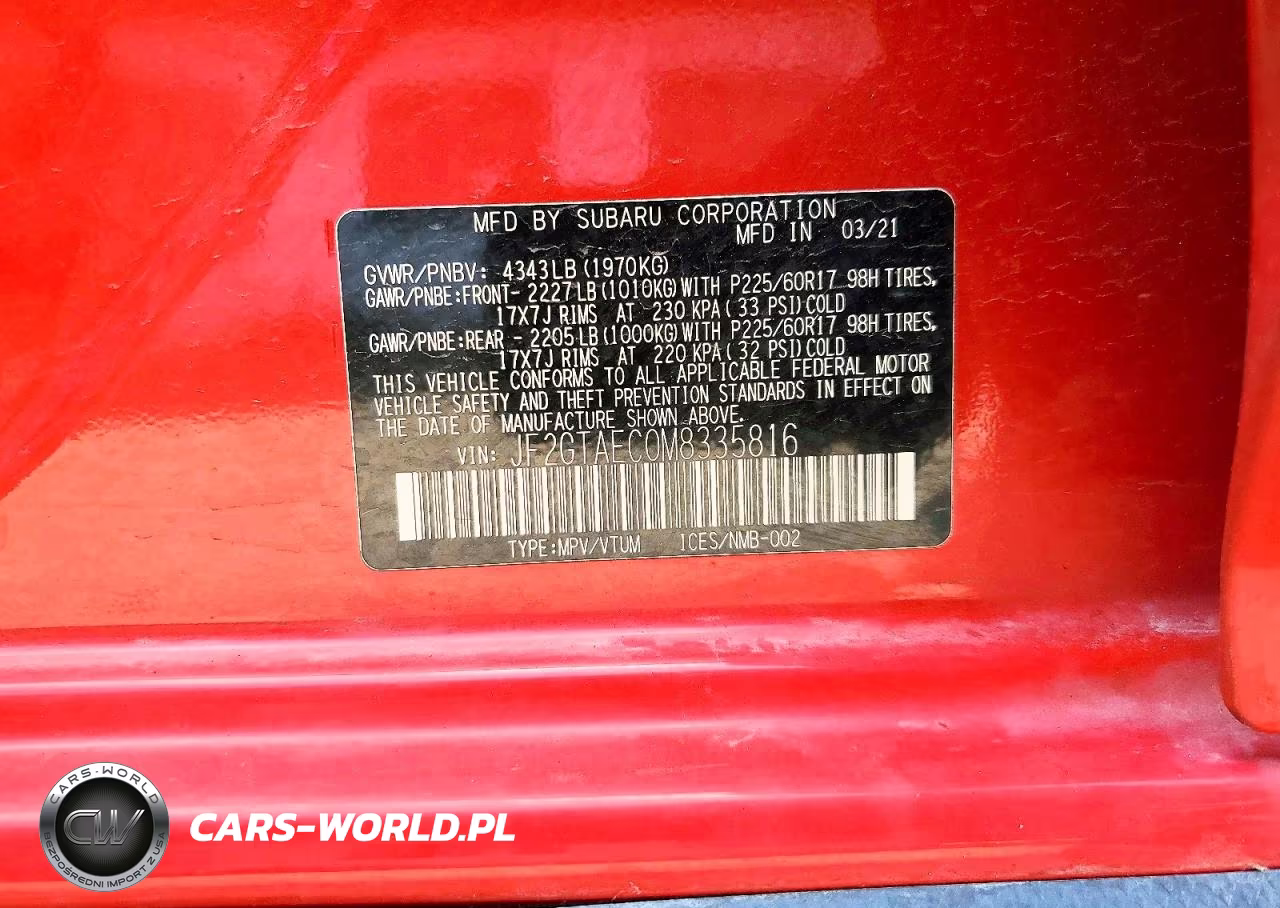 2021 Subaru Crosstrek Premium VIN:JF2GTAEC0M8335816 - 12