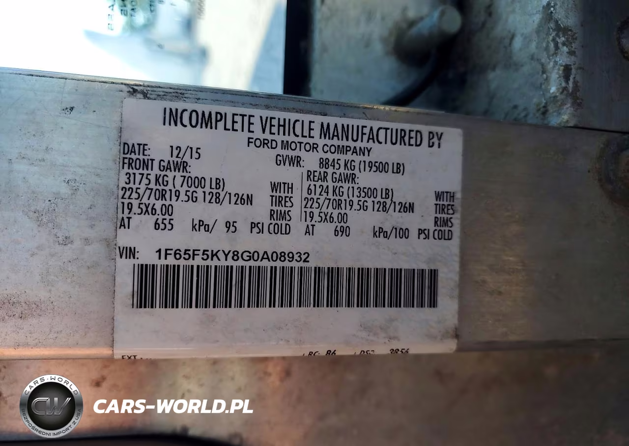 2016 Ford F59 VIN:1F65F5KY8G0A08932 - 12
