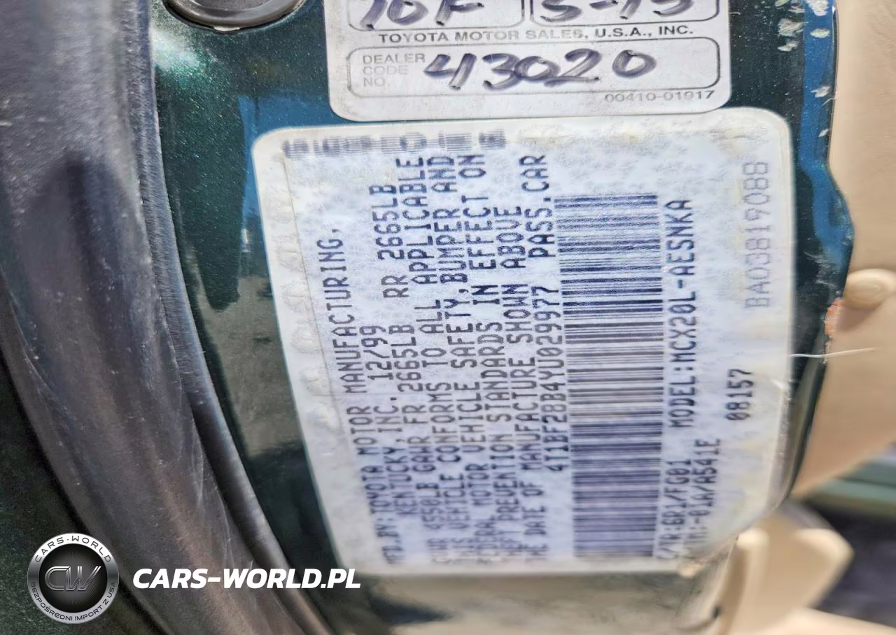 2000 Toyota Avalon Xl VIN:4T1BF28B4YU029977 - 13