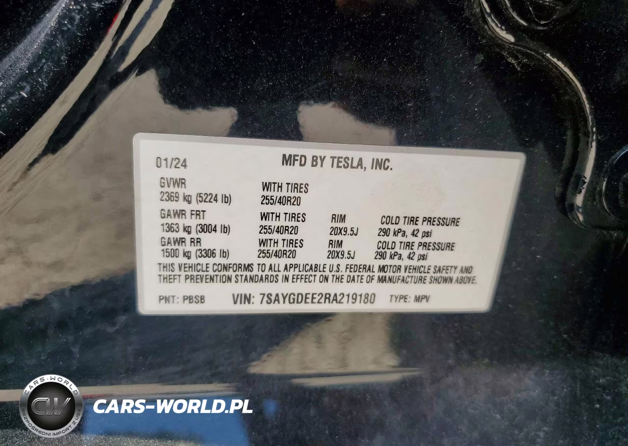 2024 Tesla Model Y VIN:7SAYGDEE2RA219180 - 13